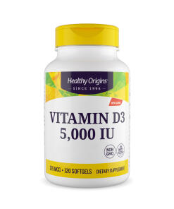 Healthy Origins Vitamin D3 Depot 5 000 IU 120 soft capsules
