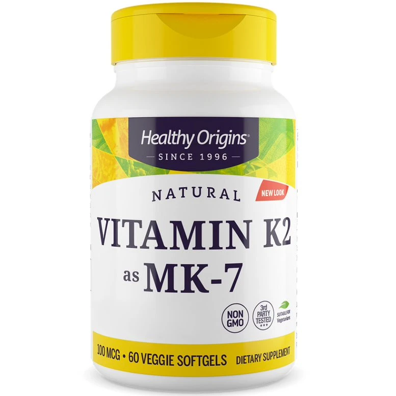 Healthy Origins - Healthy Origins K2-vitamin MK7 100 mcg, 60 lágy kapszula - Image 2