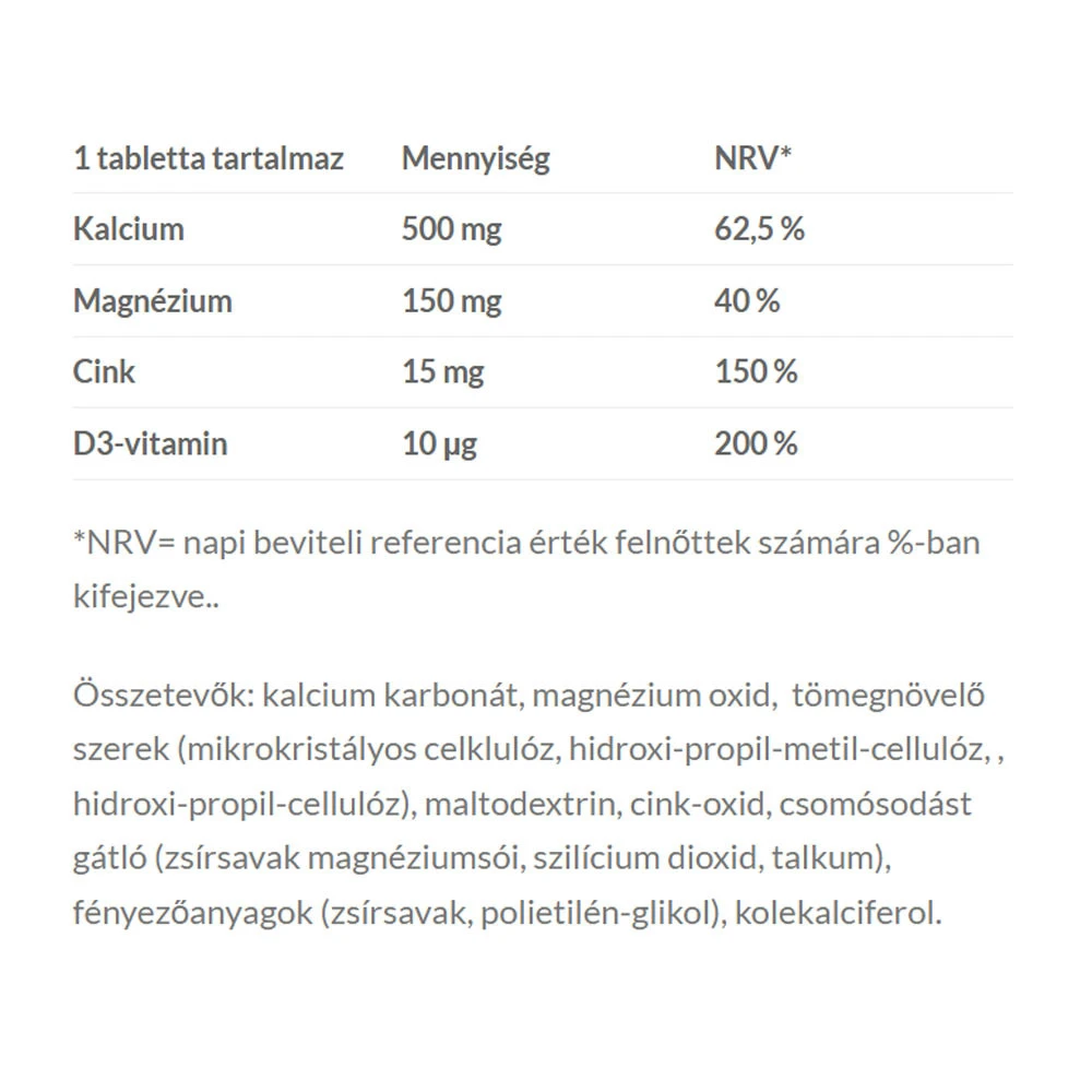 JutaVit - Kalcium-Magnézium-Cink+D3 Forte (30 tabletta) - Image 5