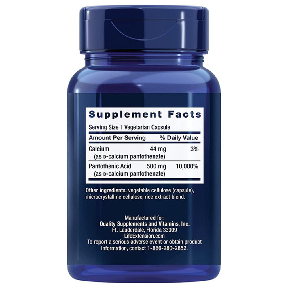 pantoténsav (b-5-vitamin), 500mg - 100 kapszula - Image 5