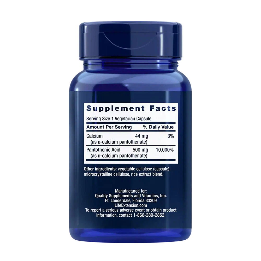 pantoténsav (b-5-vitamin), 500mg - 100 kapszula - Image 7