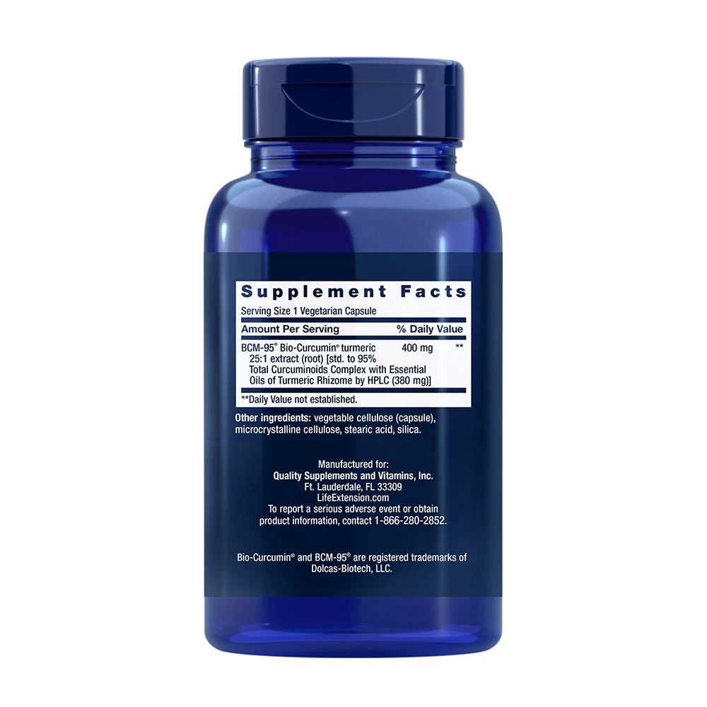 Life Extension - Super Bio-Kurkumin Kurkuma Kivonat (60 vegetáriánus kapszula) - Image 2