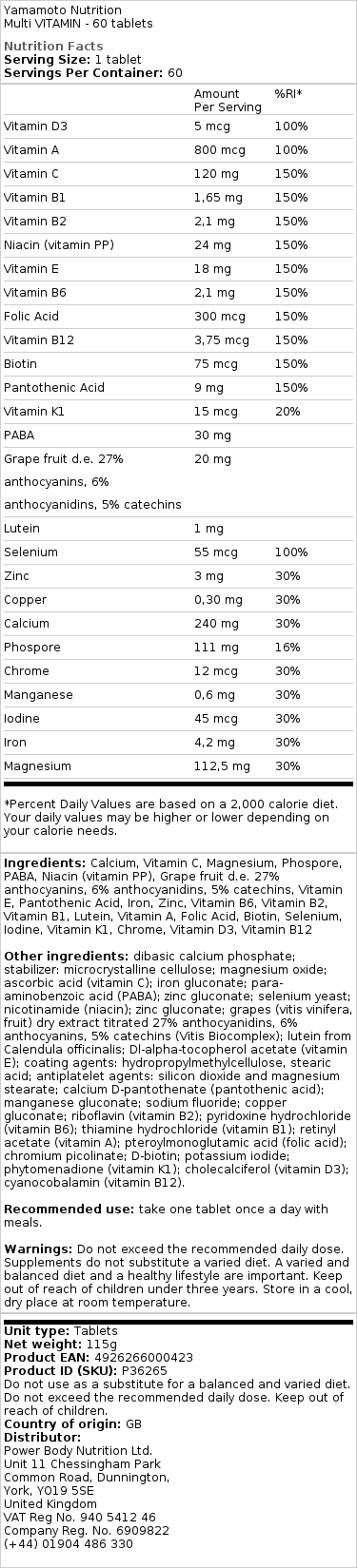 Többszörös vitamin - 60 darab tabletta - Image 2