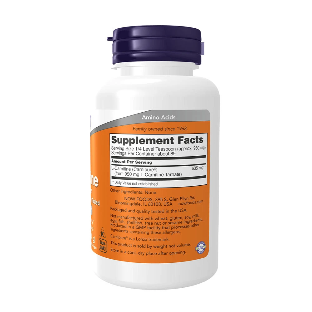 NOW Foods - L-karnitin por (85 g) - Image 2