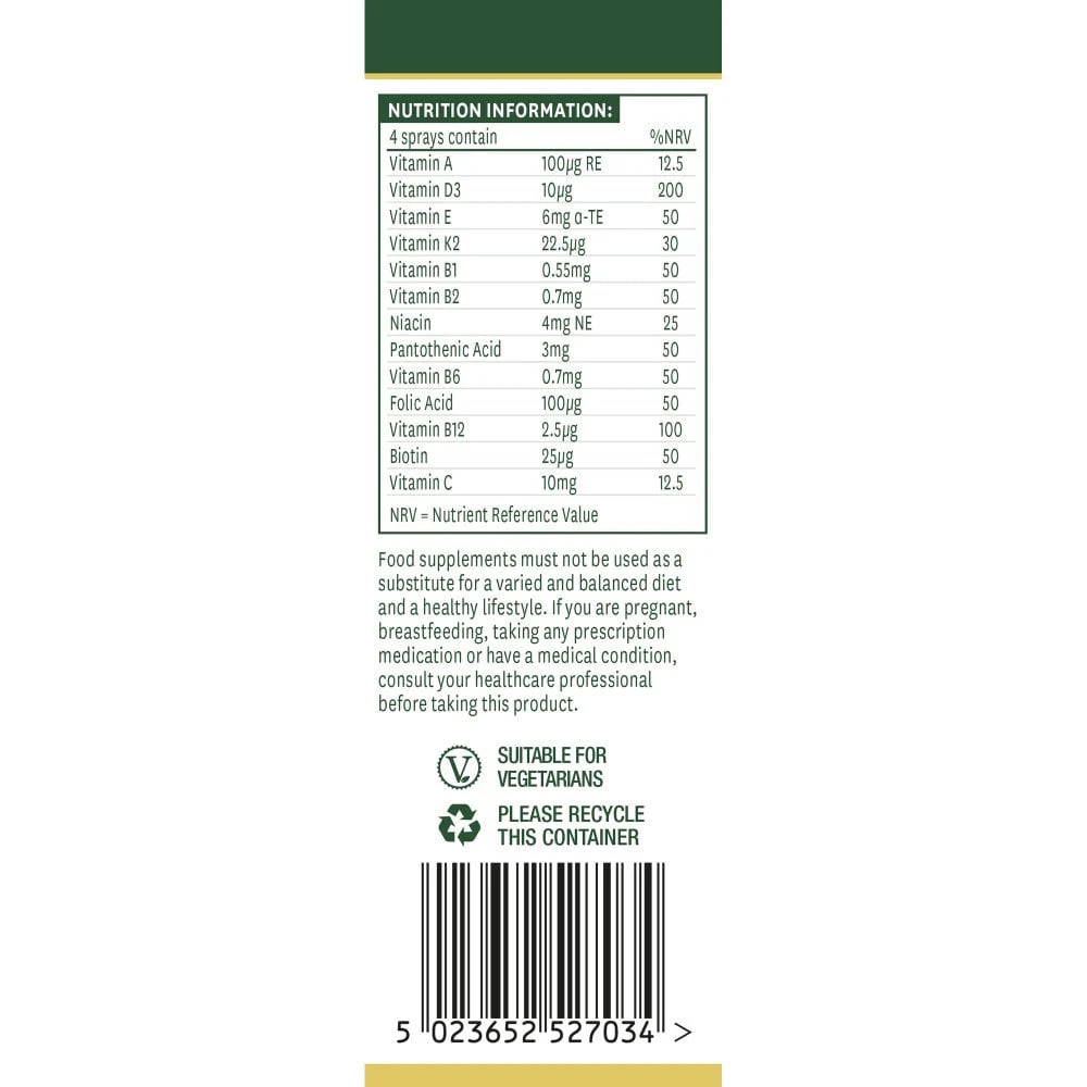 Natures Aid - Napi Multivitamin Szájspray (30 ml, citrom és narancs) - Image 3