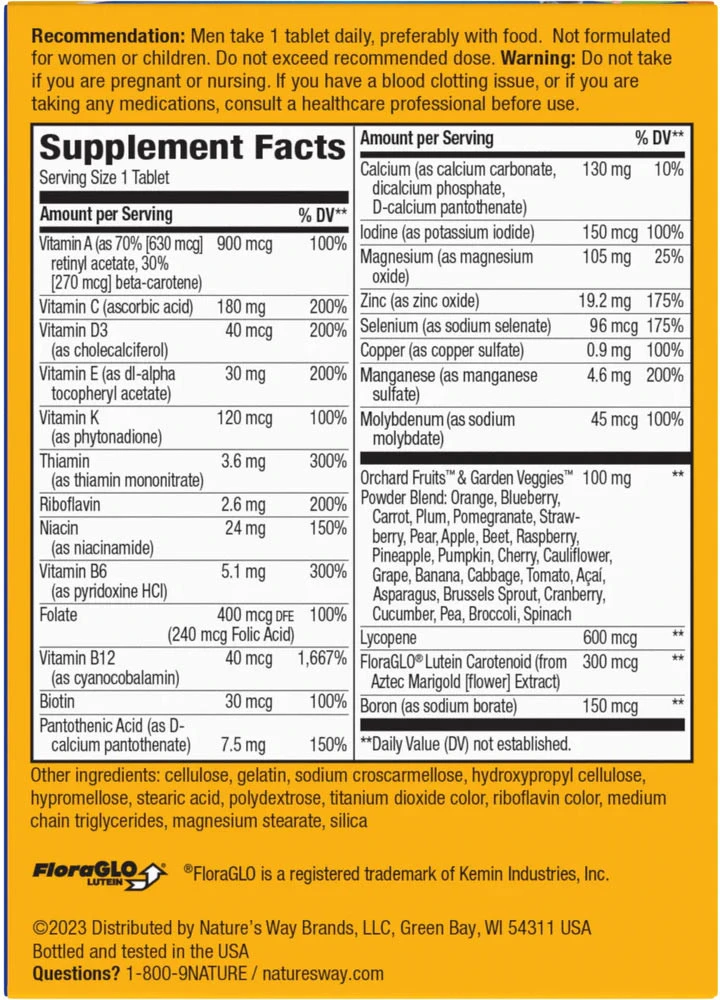 Nature's Way - Alive!® Férfi 50+ Teljes Multivitamin (50 tabletta) - Image 2