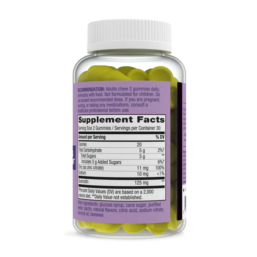 Nature's Way - Kvarecetin gumicukor cinkkel (60 gumicukor, citrom ízű) - Image 4