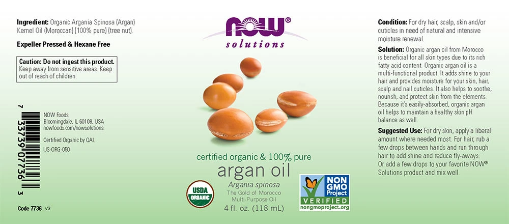 NOW Foods - Bio Argánolaj (118 ml) - Image 4