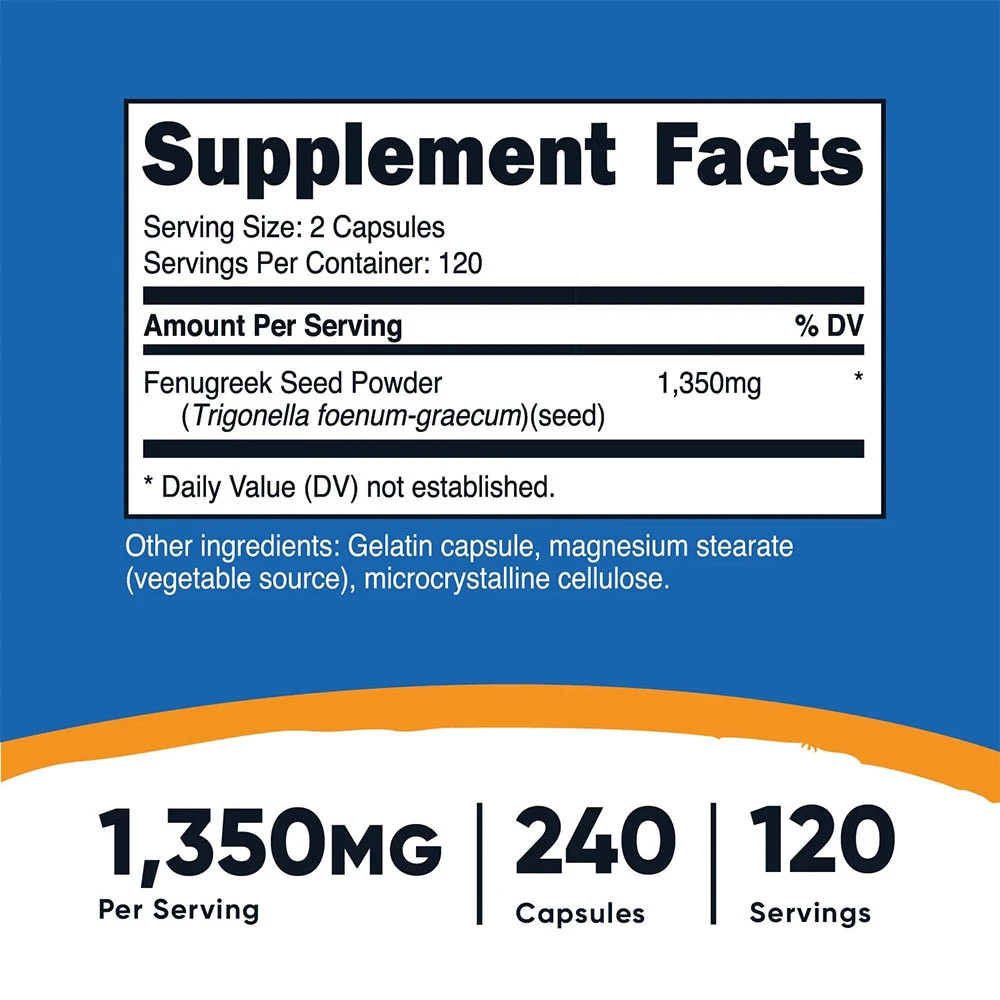 Nutricost - Nutricost Görögszéna 1350 mg (240 kapszula) - Image 2