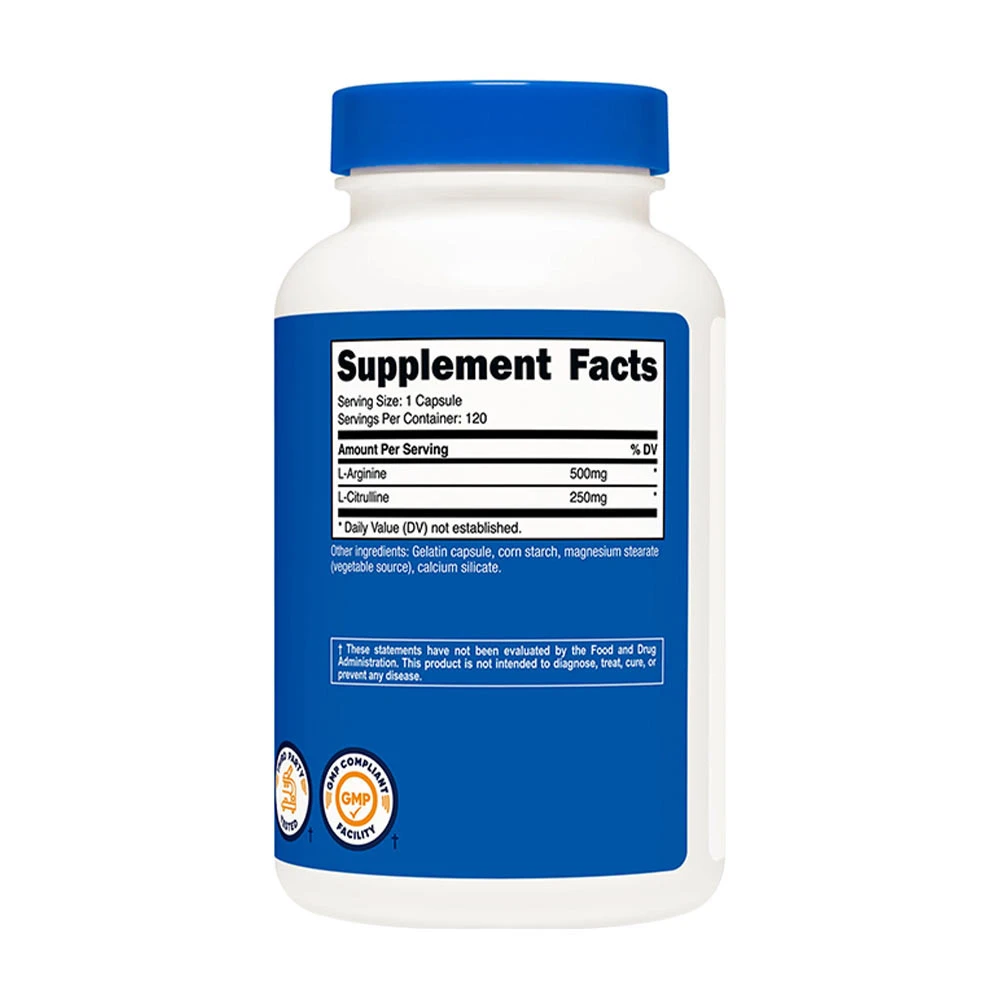 Nutricost - L-arginin és L-citrullin komplex kapszulák (120 kapszula) - Image 2