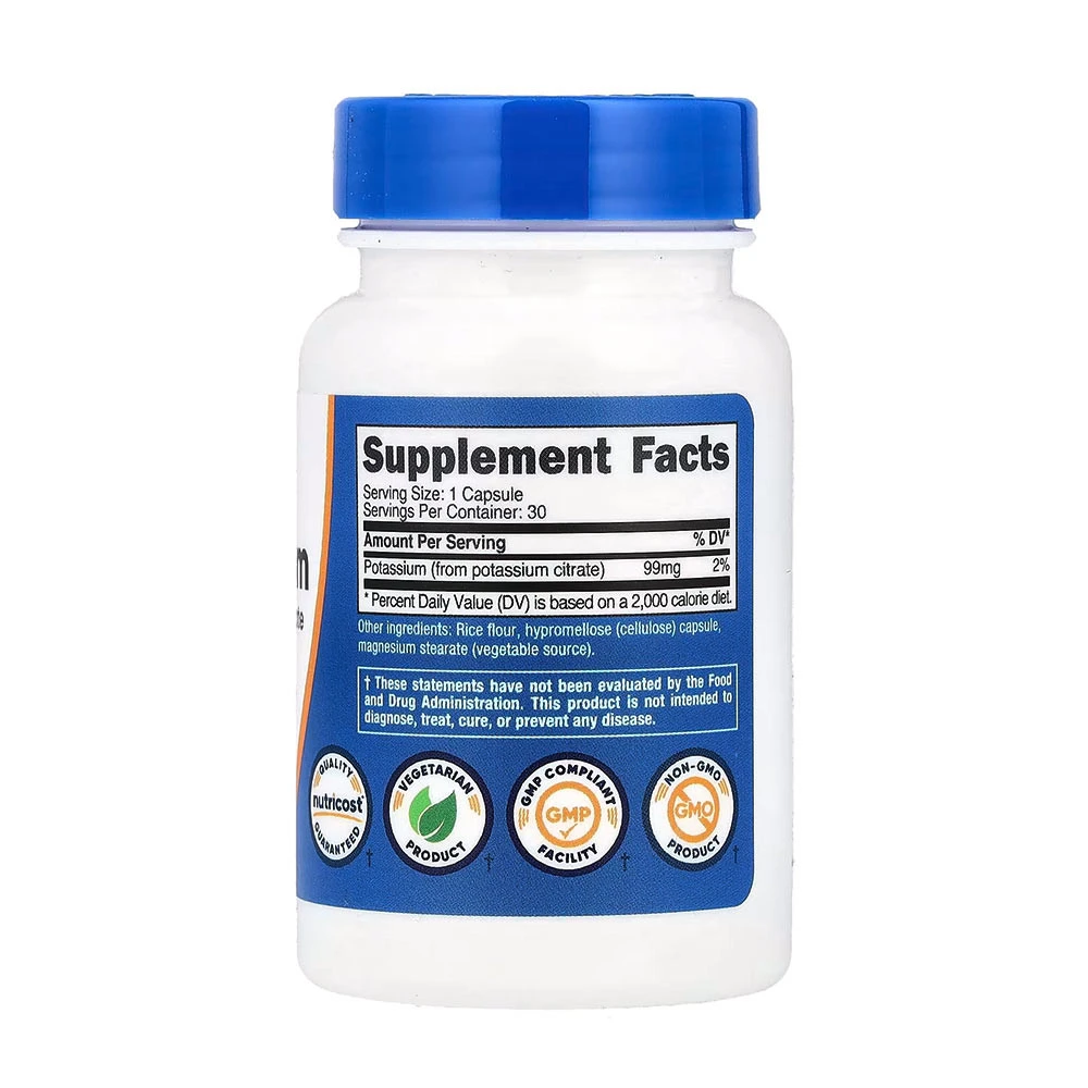 Nutricost - Nutricost Kálium-citrát 99 mg (30 kapszula) - Image 2