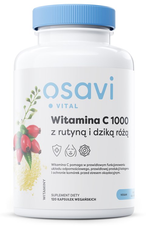 OSAVI Vitamin C 1000 with Rutin & Rose Hip (120 vcaps)