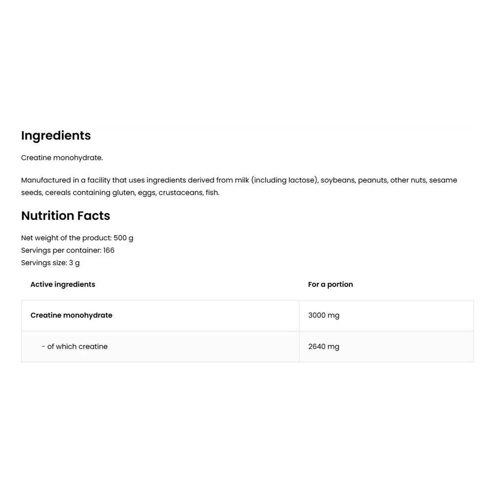 OstroVit Kreatin Monohidrát természetes (500 g) - Image 5