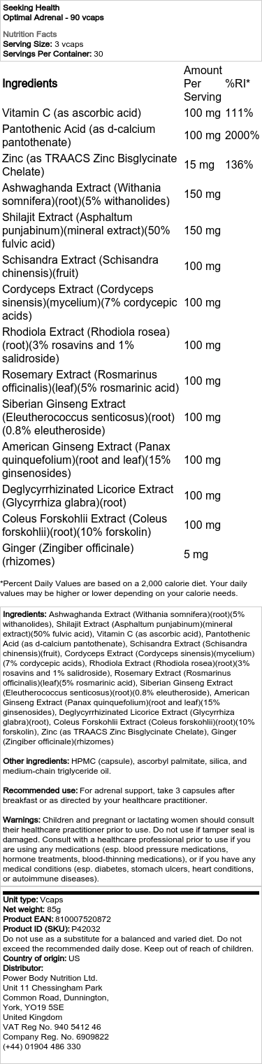 Optimális Mellékvese Komplex - 90 kapszula - Image 2