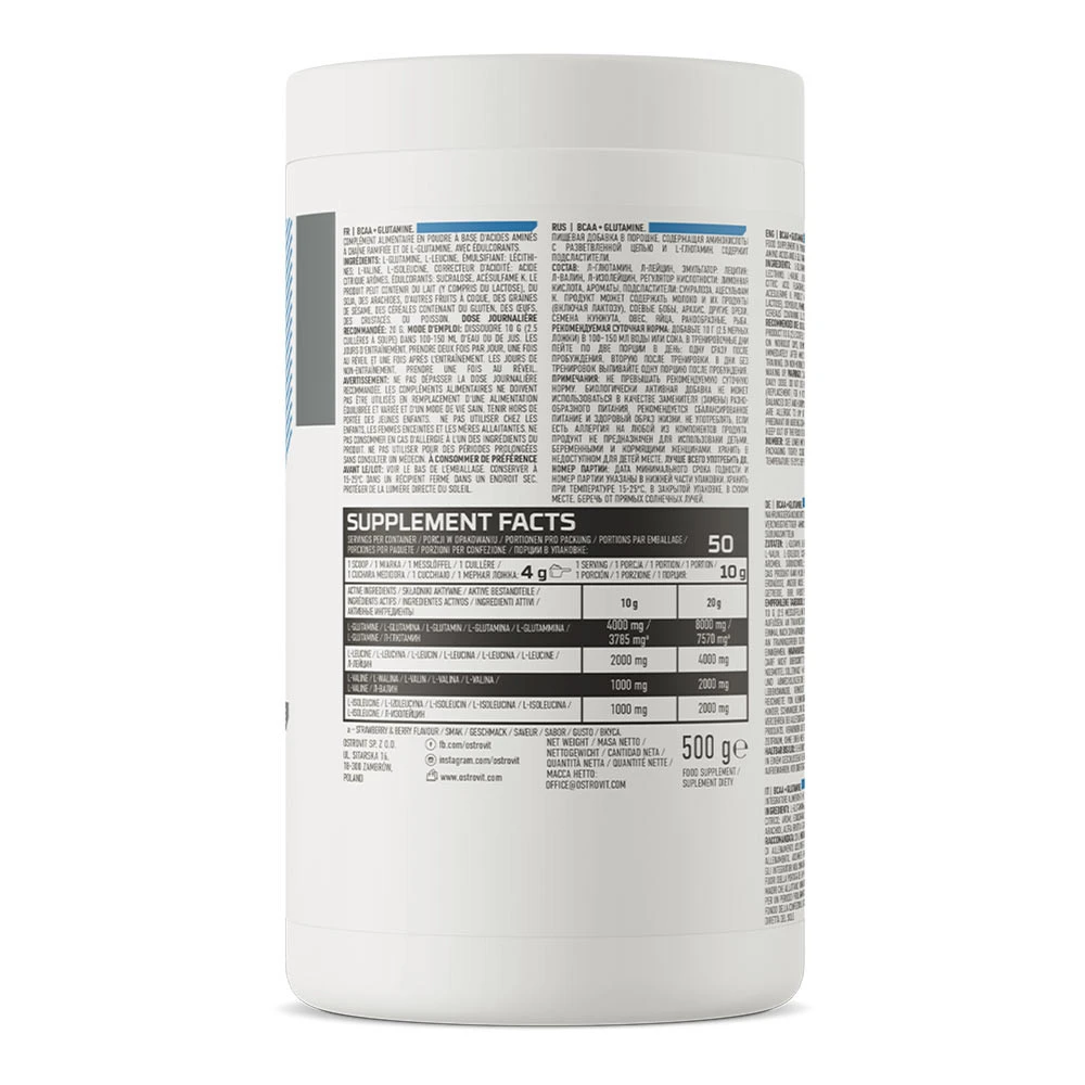 OstroVit - OstroVit BCAA + Glutamin (500 g, narancs) - Image 7