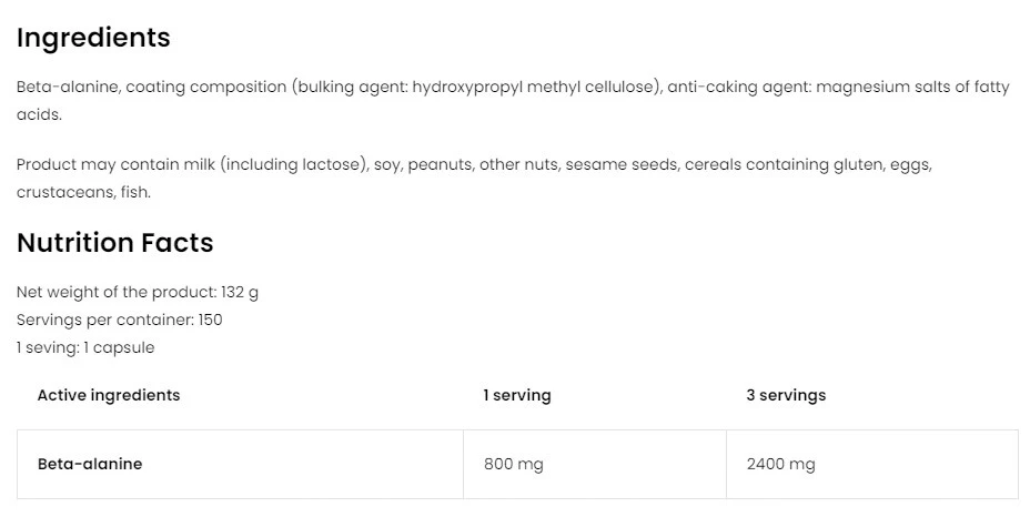 OstroVit - OstroVit Beta-Alanin 2400 mg (300 kapszula) - Image 5