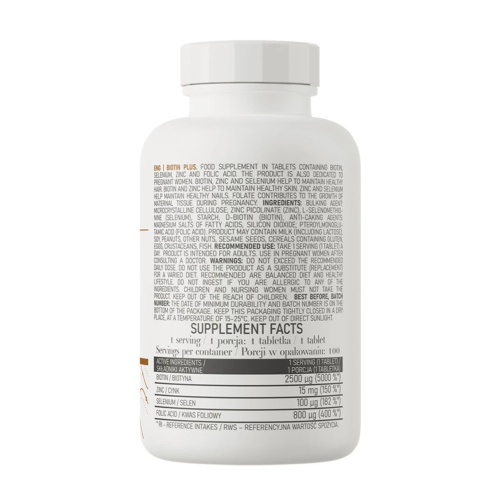 OstroVit Biotin Plus (100 tabletta) - Image 2