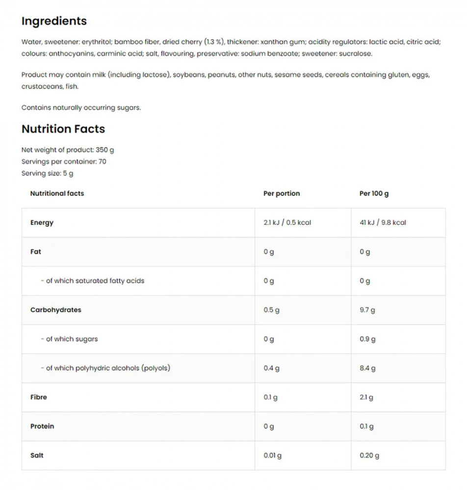Ostrovit - Meggyízű Szósz (350 g) - Image 6