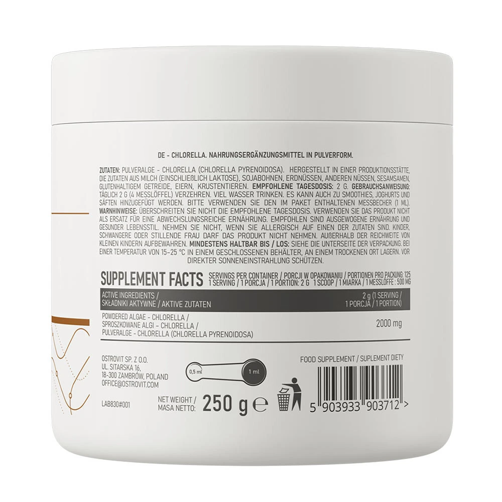 OstroVit Chlorella VEGE 250 g Természetes (250 g) - Image 2