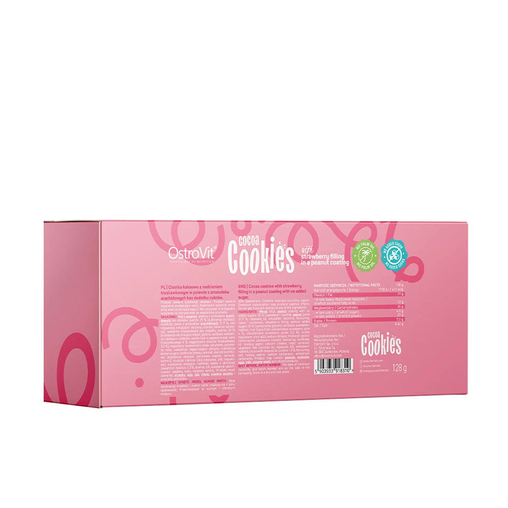 Ostrovit - Ostrovit kakaós keksz eper töltelékkel és földimogyoró bevonattal (128 g) - Image 6