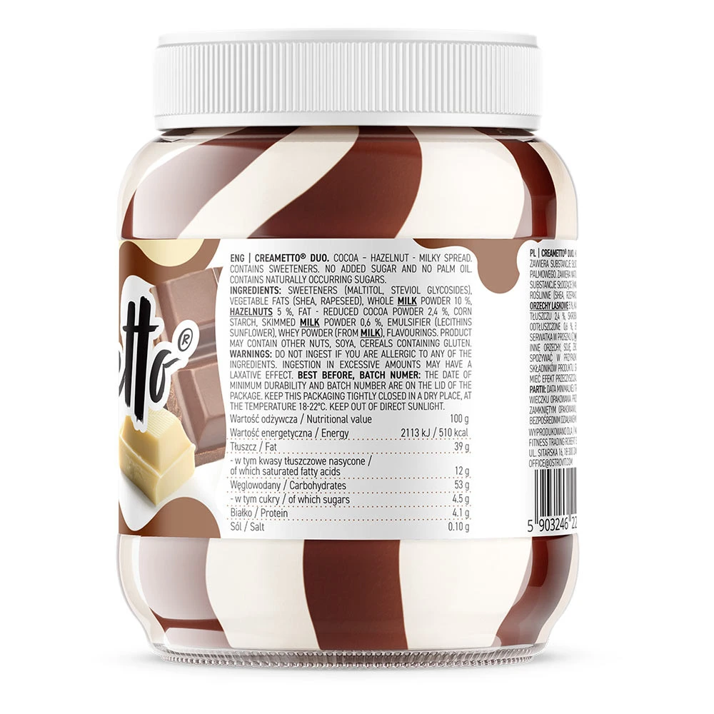 OstroVit - Creametto DUO tej- és mogyoróízű krém (350 g) - Image 5