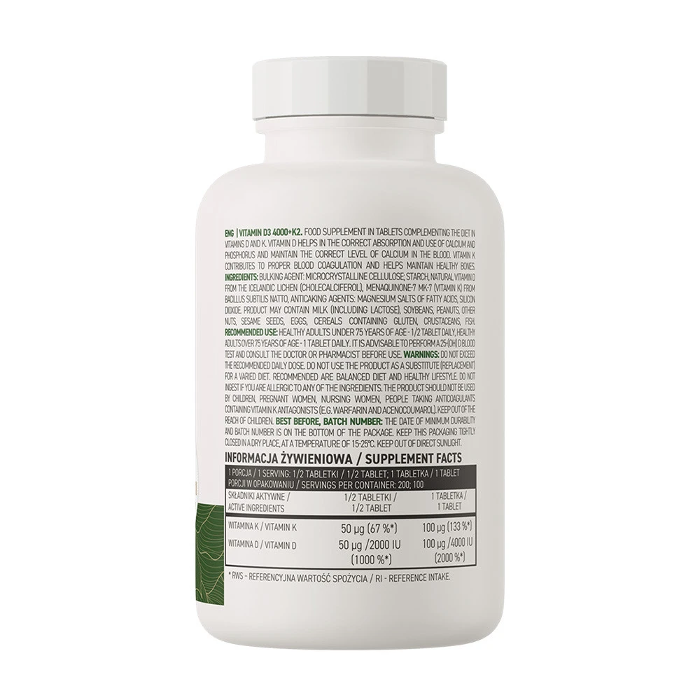 OstroVit D3 4000 NE + K2 VEGE (100 tabletta) - Image 4