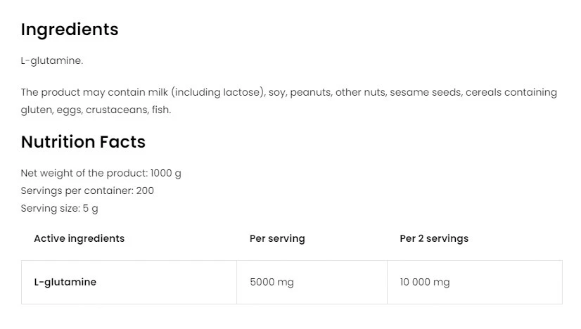 OstroVit Glutamin Por (1000 g, Natúr) - Image 7