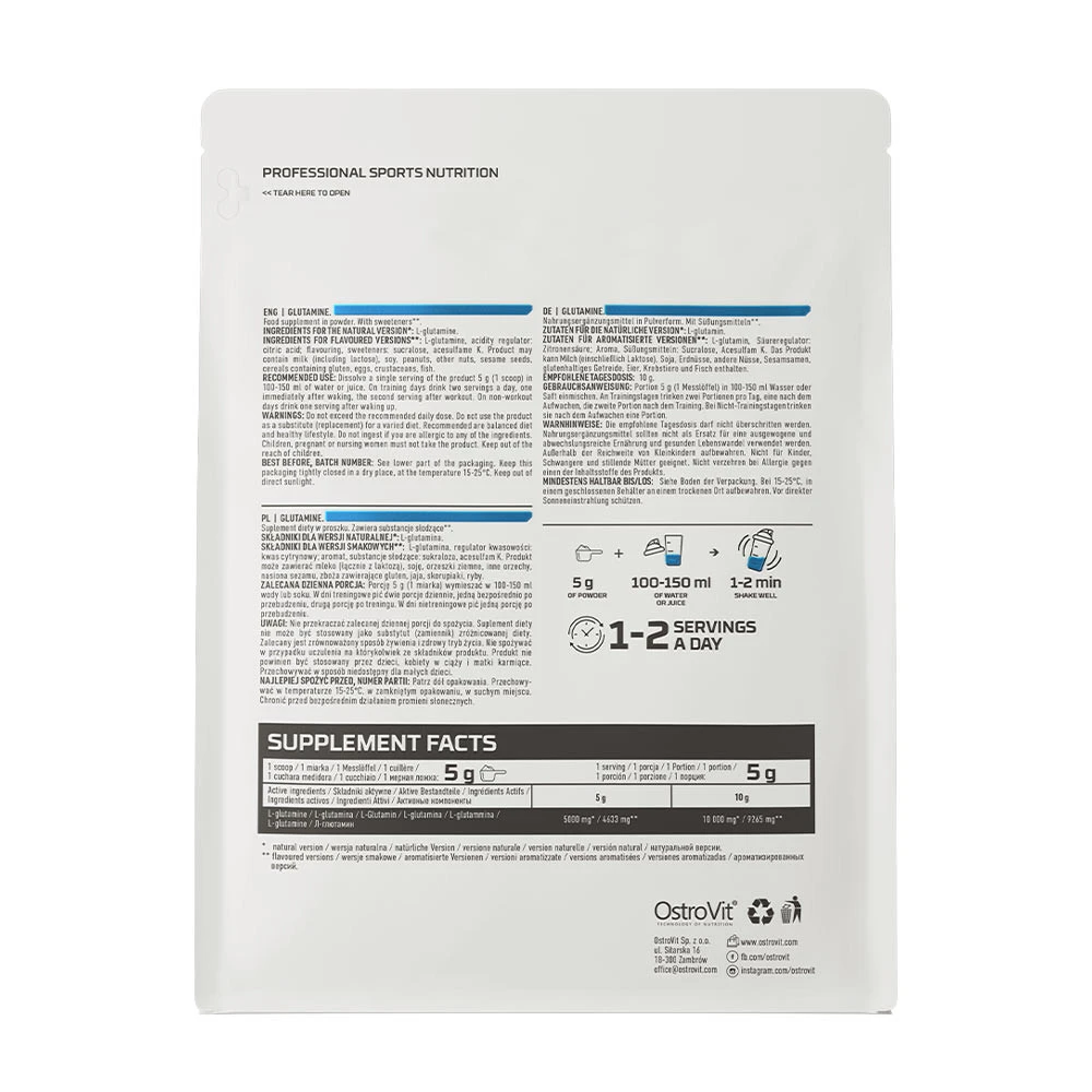 OstroVit Glutamin Por (500 g, Natúr) - Image 4