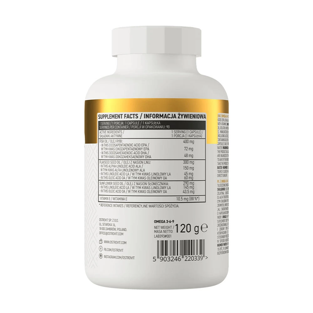 OstroVit Omega 3-6-9 (90 kapszula) - Image 7