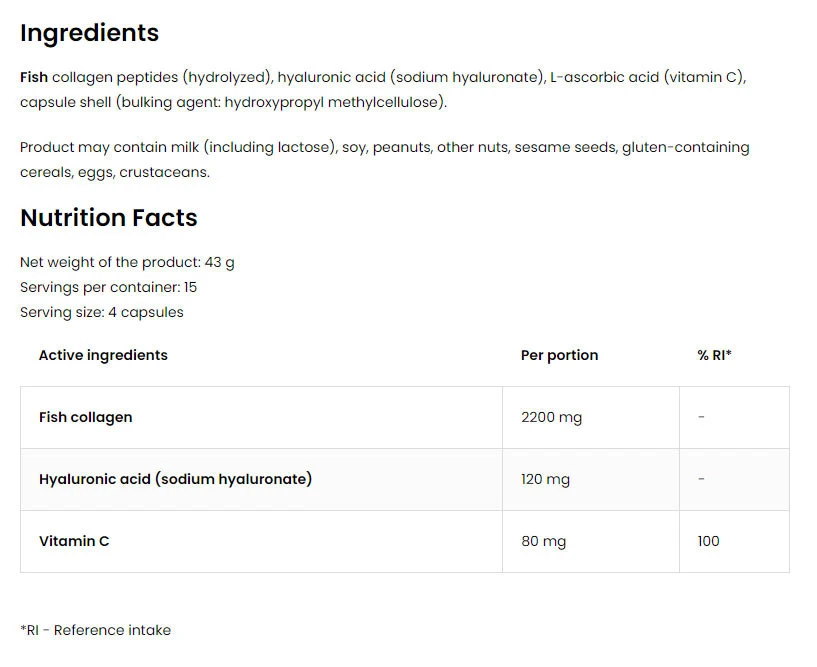 OstroVit Pharma Tengeri Kollagén (60 kapszula) - Image 2
