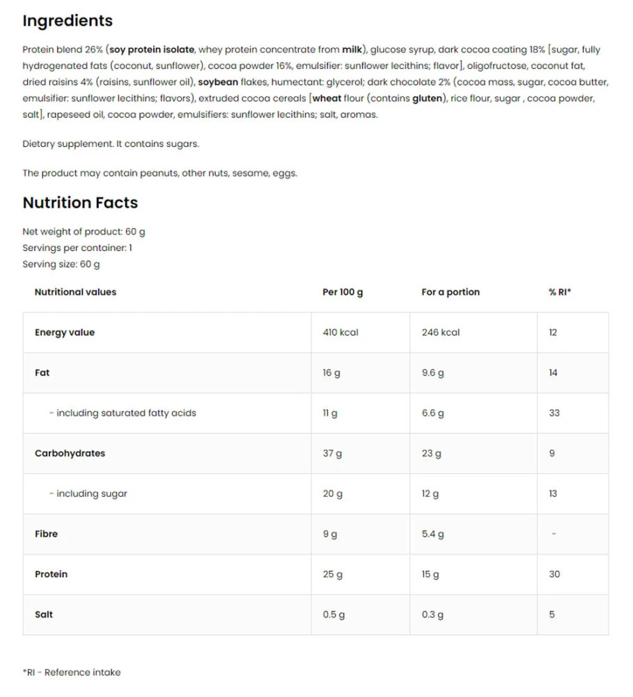 OstroVit - OstroVit THE BAR (60 g, csokoládé) - Image 4