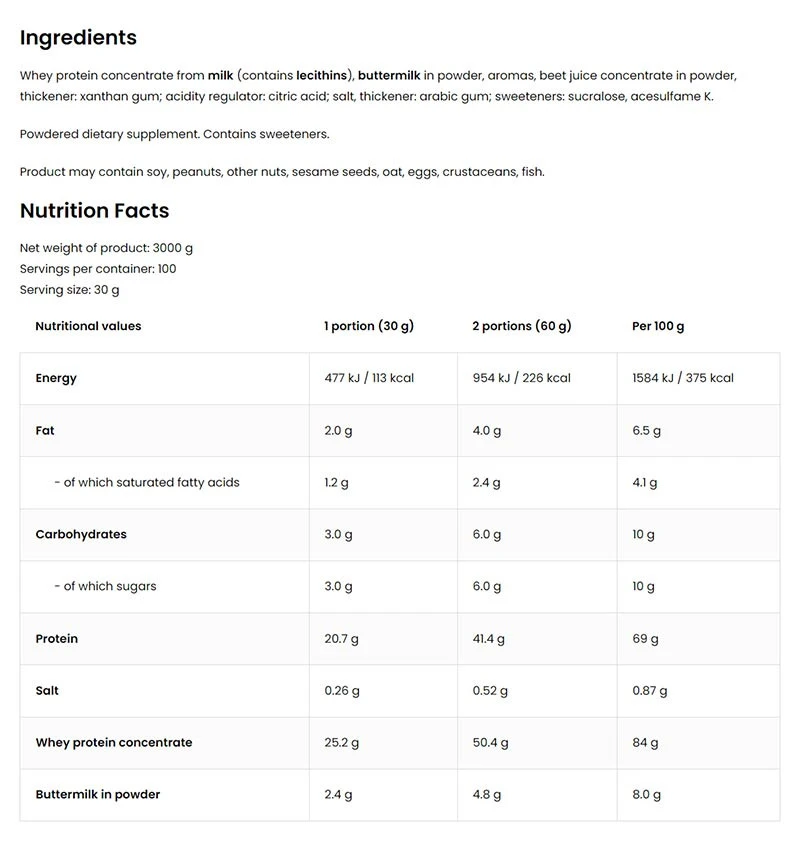 OstroVit - OstroVit WHEYlicious (3 kg, eper ostyalap) - Image 4