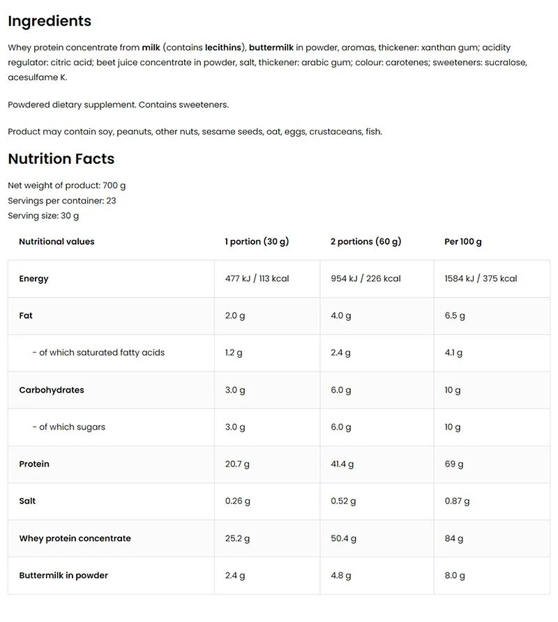 OstroVit - OstroVit WHEYlicious (700 g, krémes őszibarack) - Image 5
