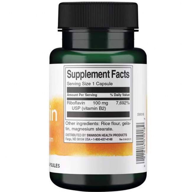 Riboflavin B-2 vitamin, 100 mg - 100 kapszula - Image 3