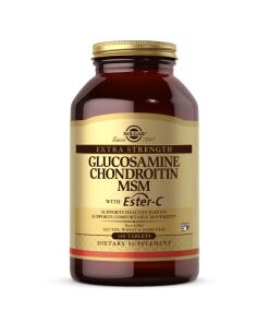 SOLGAR Extra Strength Glucosamine Chondroitin MSM with Ester-C (180 tabs)