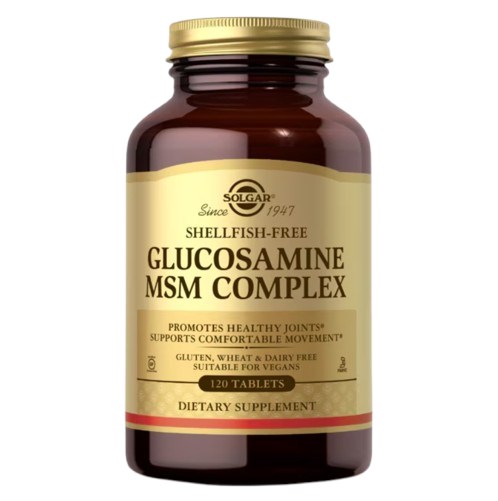 SOLGAR Glucosamine MSM Complex Shellfish-free (120 caps)