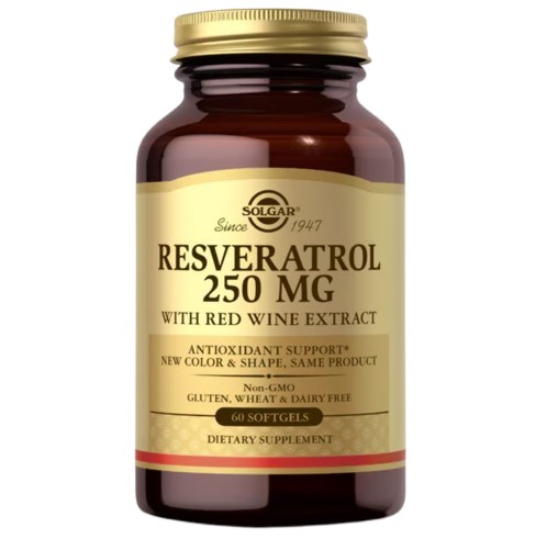 SOLGAR Resveratrol 250 mg with Red Wine Extract (60 caps)