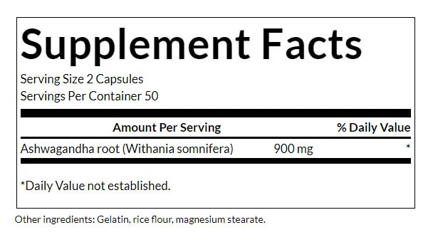 Ashwagandha, 450 mg - 100 kapszula - Image 6
