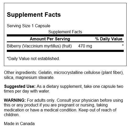 Swanson - Áfonya gyümölcs 470 mg, 100 kapszula - Image 2
