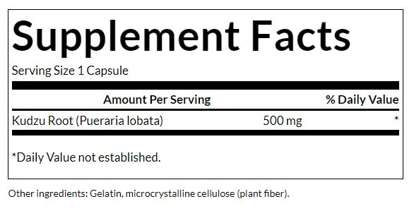 Kudzu gyökér kivonat, 500mg - 60 darab kapszula - Image 3