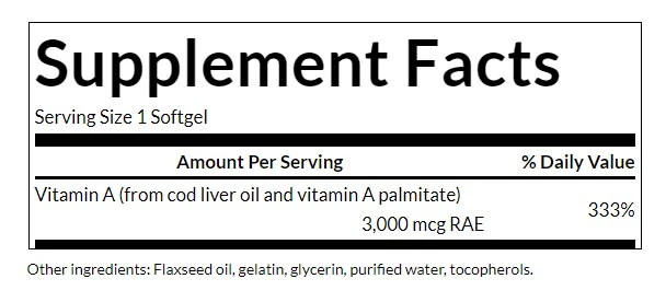 A-vitamin, 10 000 NE - 250 lágy kapszula - Image 2