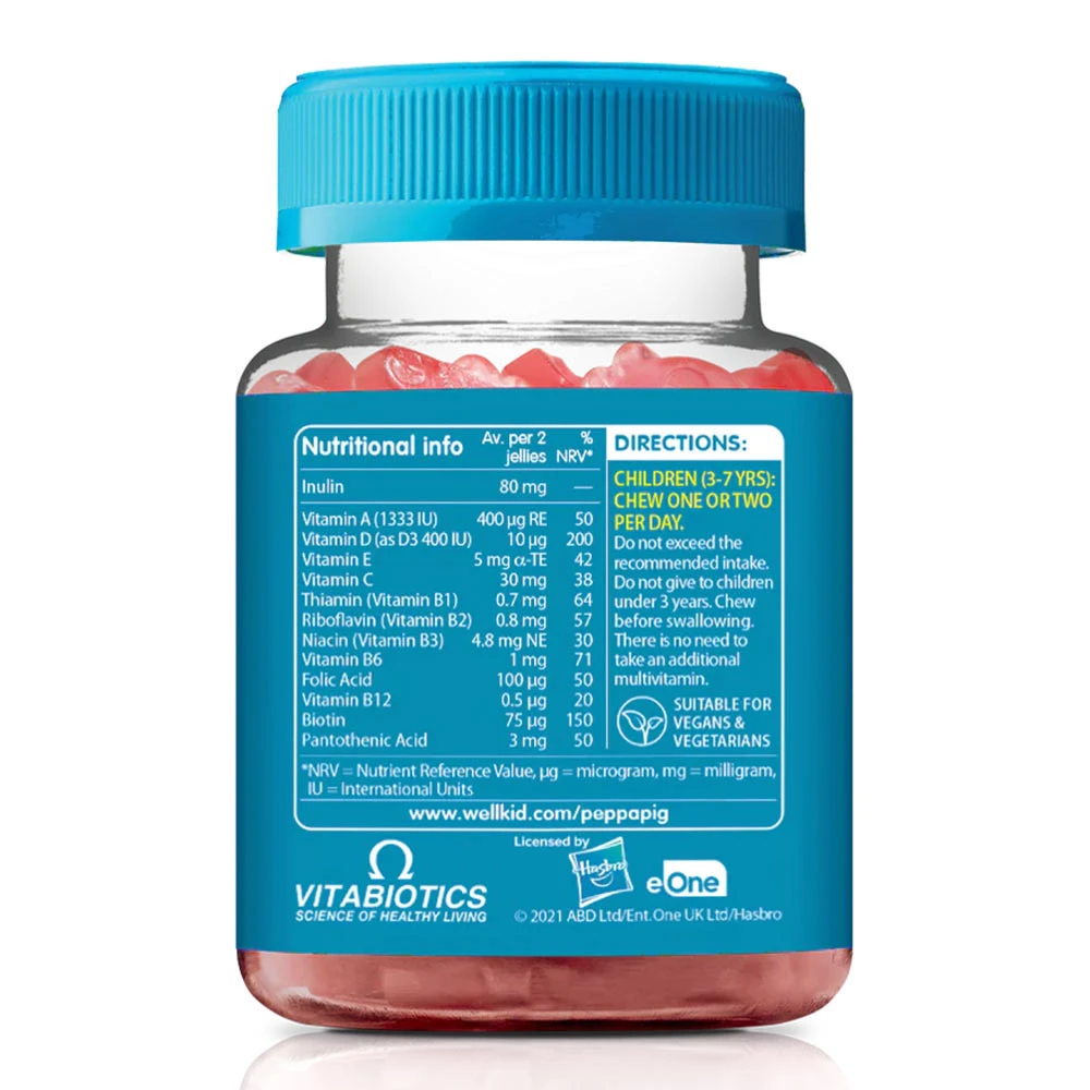 Vitabiotics - Vitabiotics Wellkid Peppa Malac Multivitamin Gumicukor (30 darab, eper ízű) - Image 4