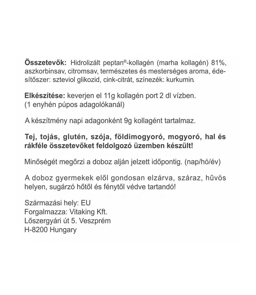 Vitaking - Kollagén por (330 g, citrom ízesítéssel) - Image 5