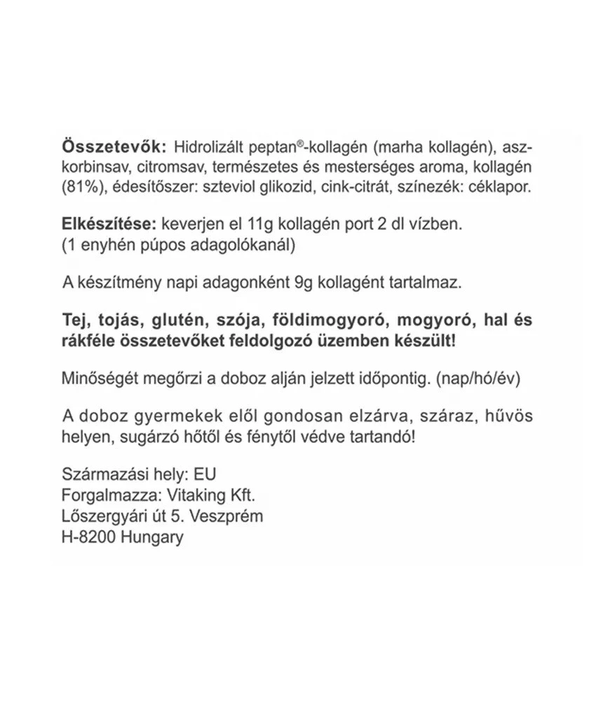 Vitaking - Kollagén Por (330 g, eper ízű tasak) - Image 7