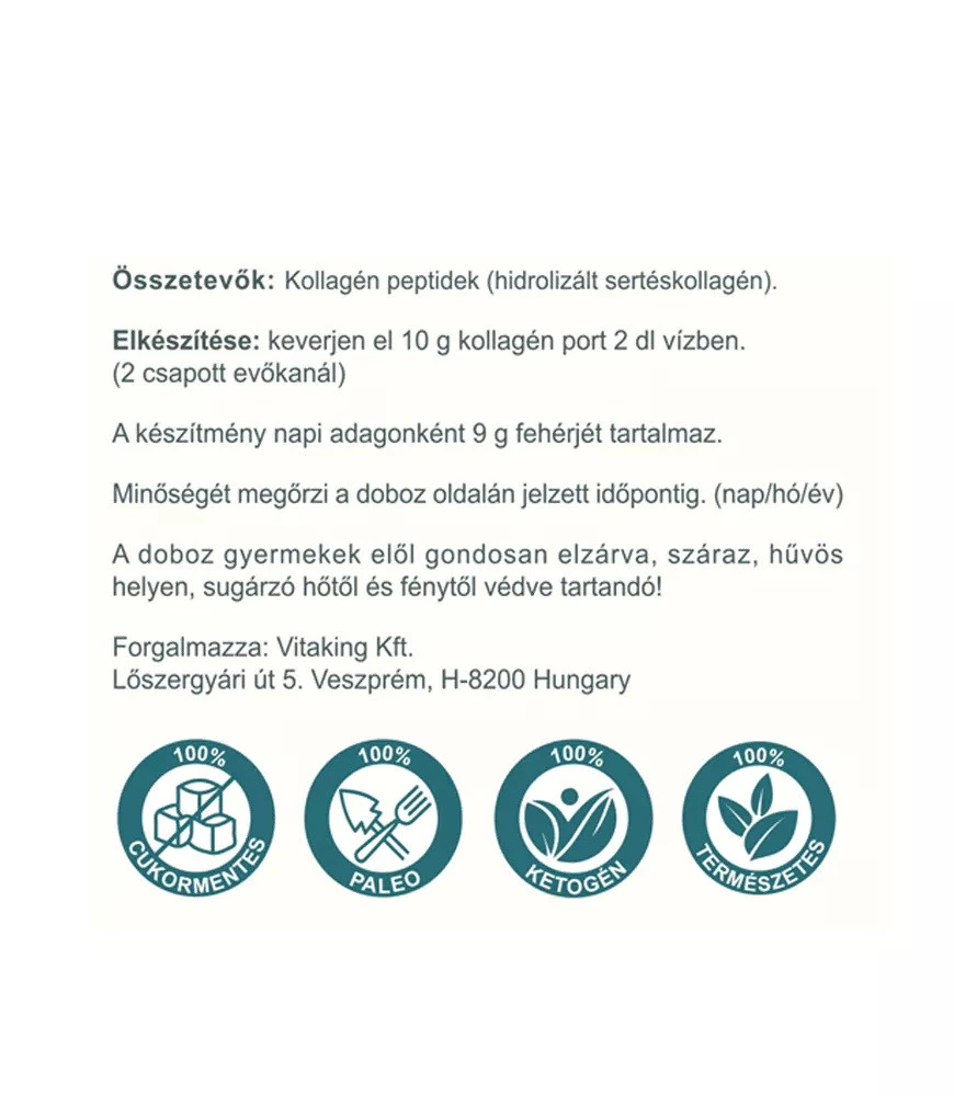Vitaking - Természetes (Sertés) Kollagén Por (300 g) - Image 7
