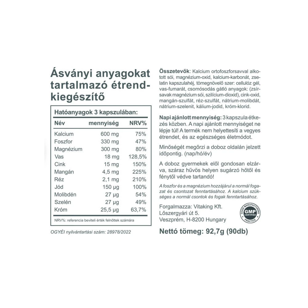 Vitaking - Vitaking Easy Mineral ásványi anyag kapszula (90 kapszula) - Image 5