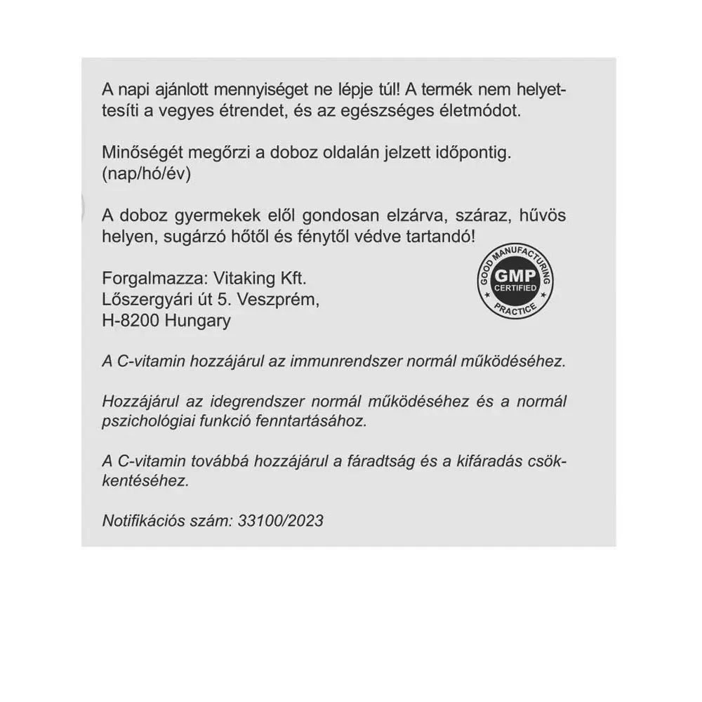 Vitaking - Azonnal Oldódó Supreme C-vitamin Por (400 g, Sárkánybogyó íz) - Image 3