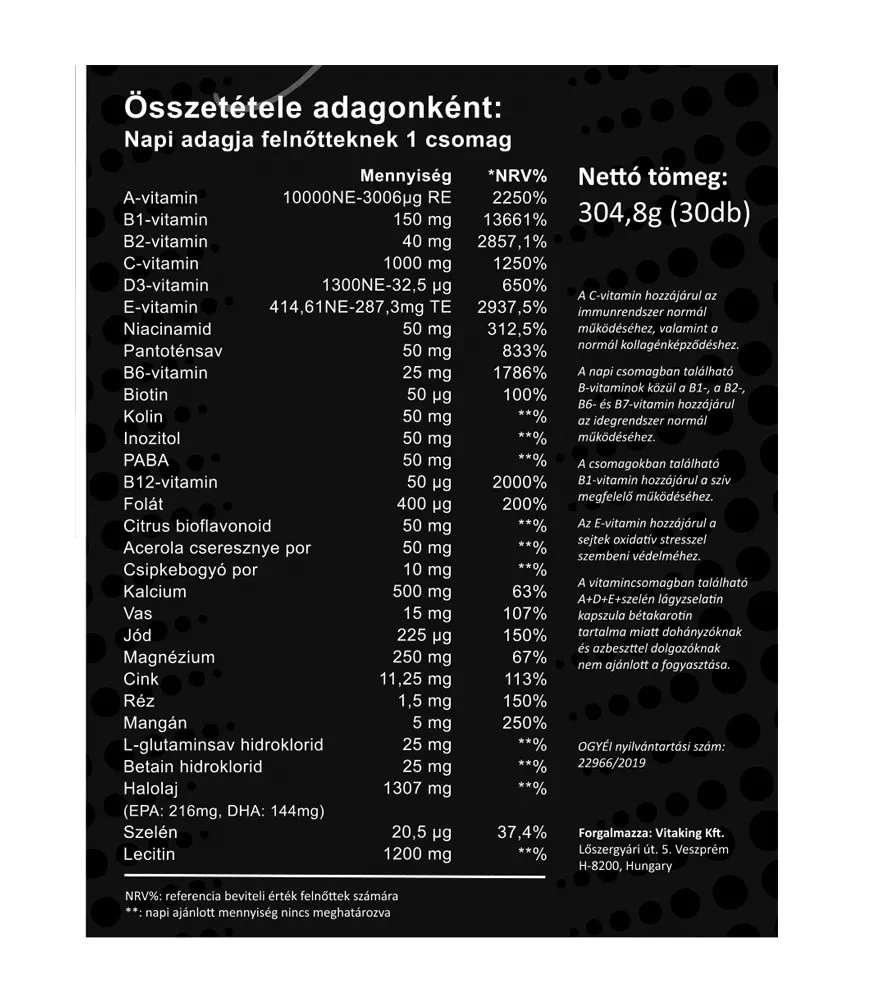 Vitaking - Vitaking Multi Profi Plus (30 csomag) - Image 2