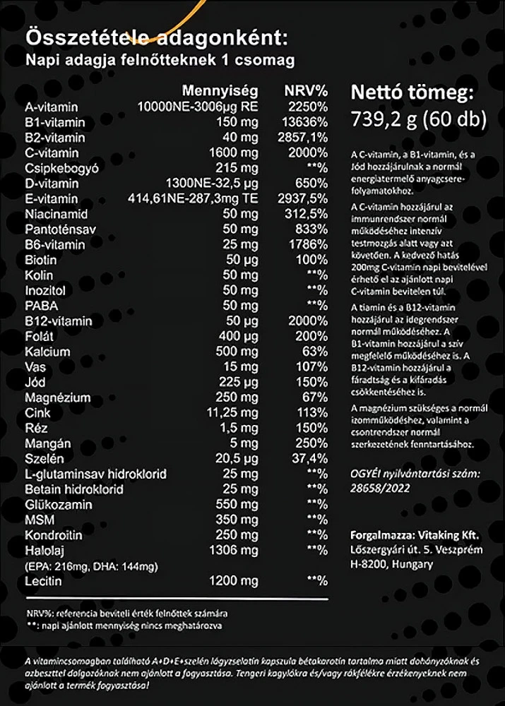 Vitaking - Vitaking Multi Profi Sport (60 csomag) - Image 2
