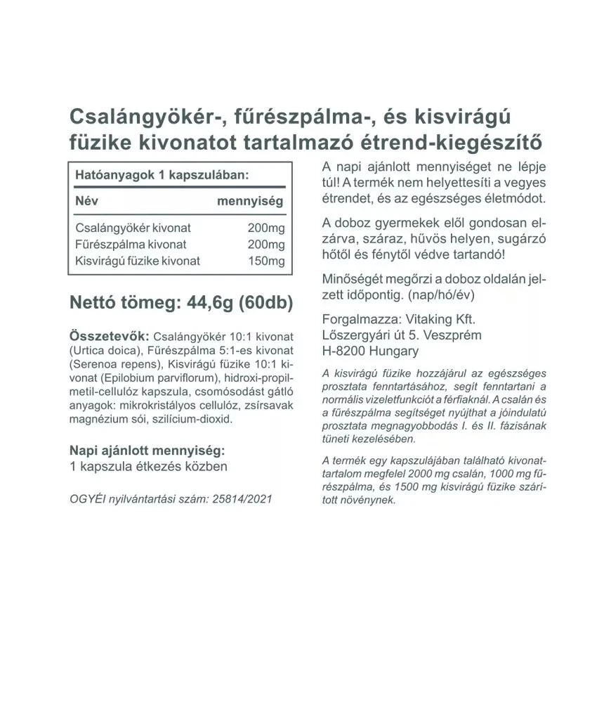 Vitaking - Prosztata Komplex (60 kapszula) - Image 4